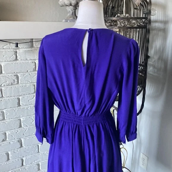 KATE SPADE New York ZARI DRESS CREPE ELASTIC SHIRRED WAIST FIT FLARE 8 - Picture 6 of 10